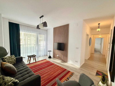 Apartament de 2 camere, 58 mp, centrala, balcon, metrou, Prima Vista Pipera